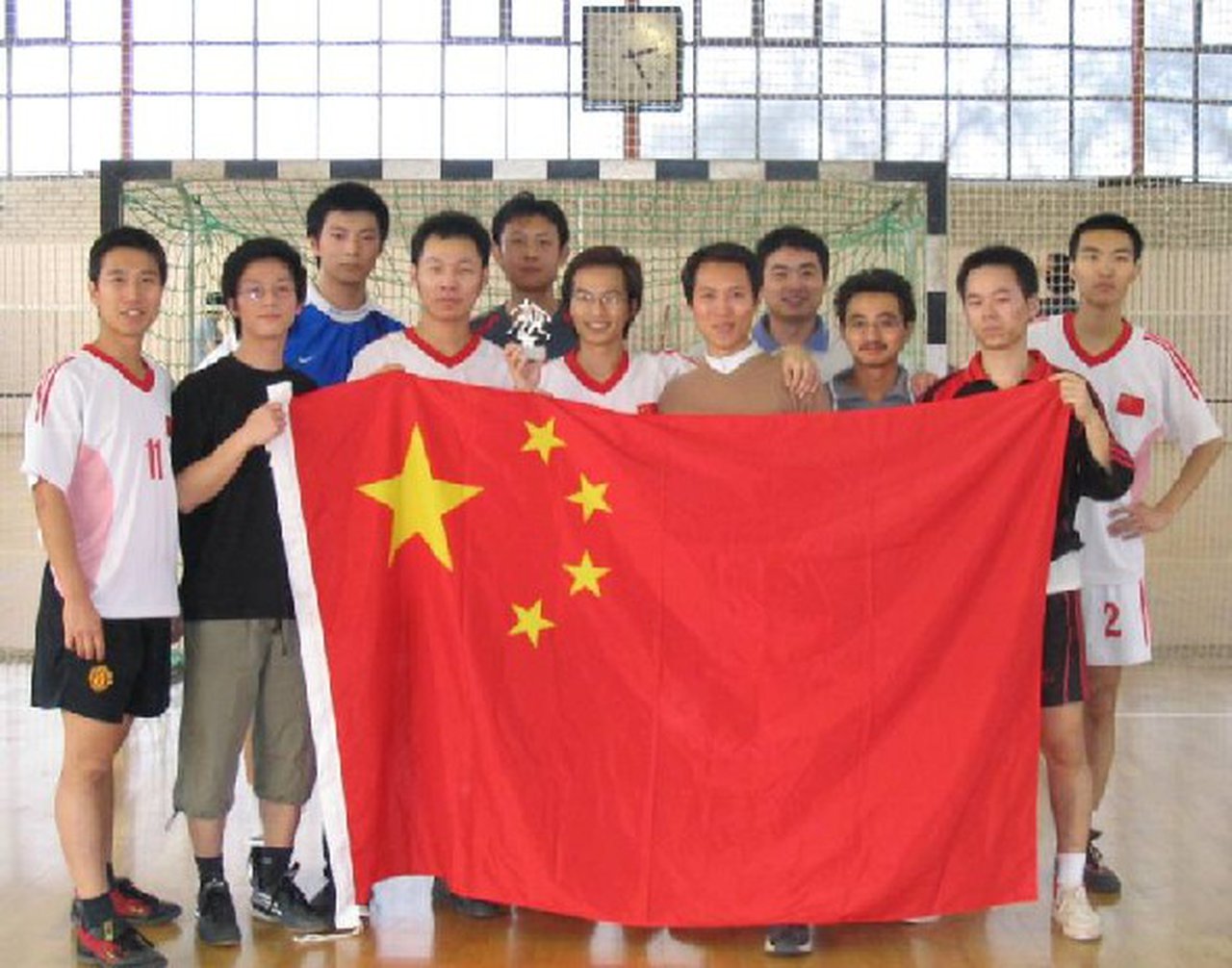 Photo of the university's Chinese futsal team (my guide is the first on the right)
