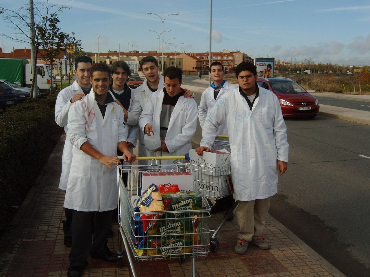 The gang after shopping in Lidl