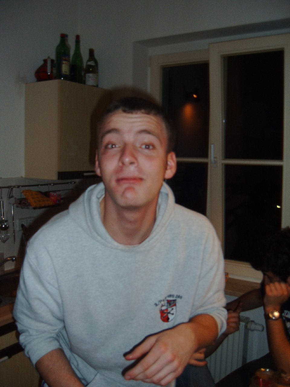 Thomas after the vodka shot