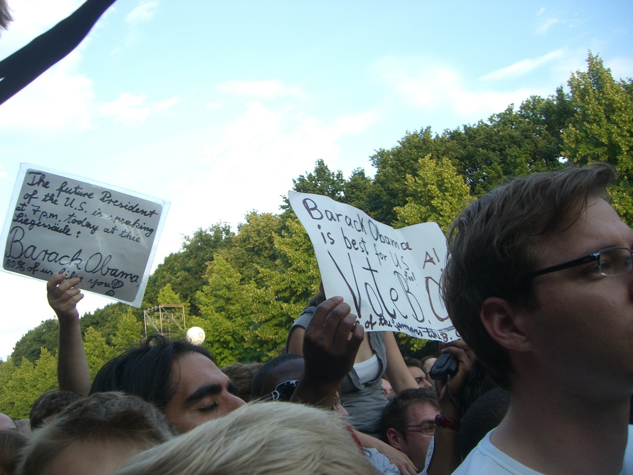 People with hopes in Obama