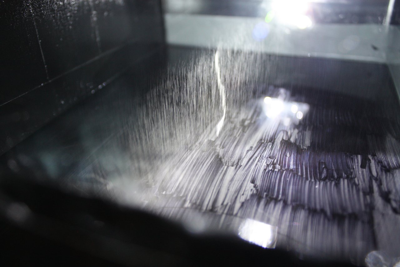 Bonita estela dejada atrás por una partícula