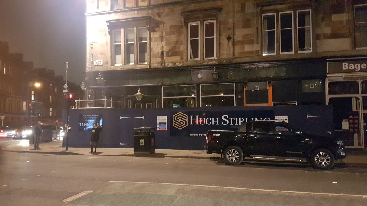 El Tennent's durante las obras