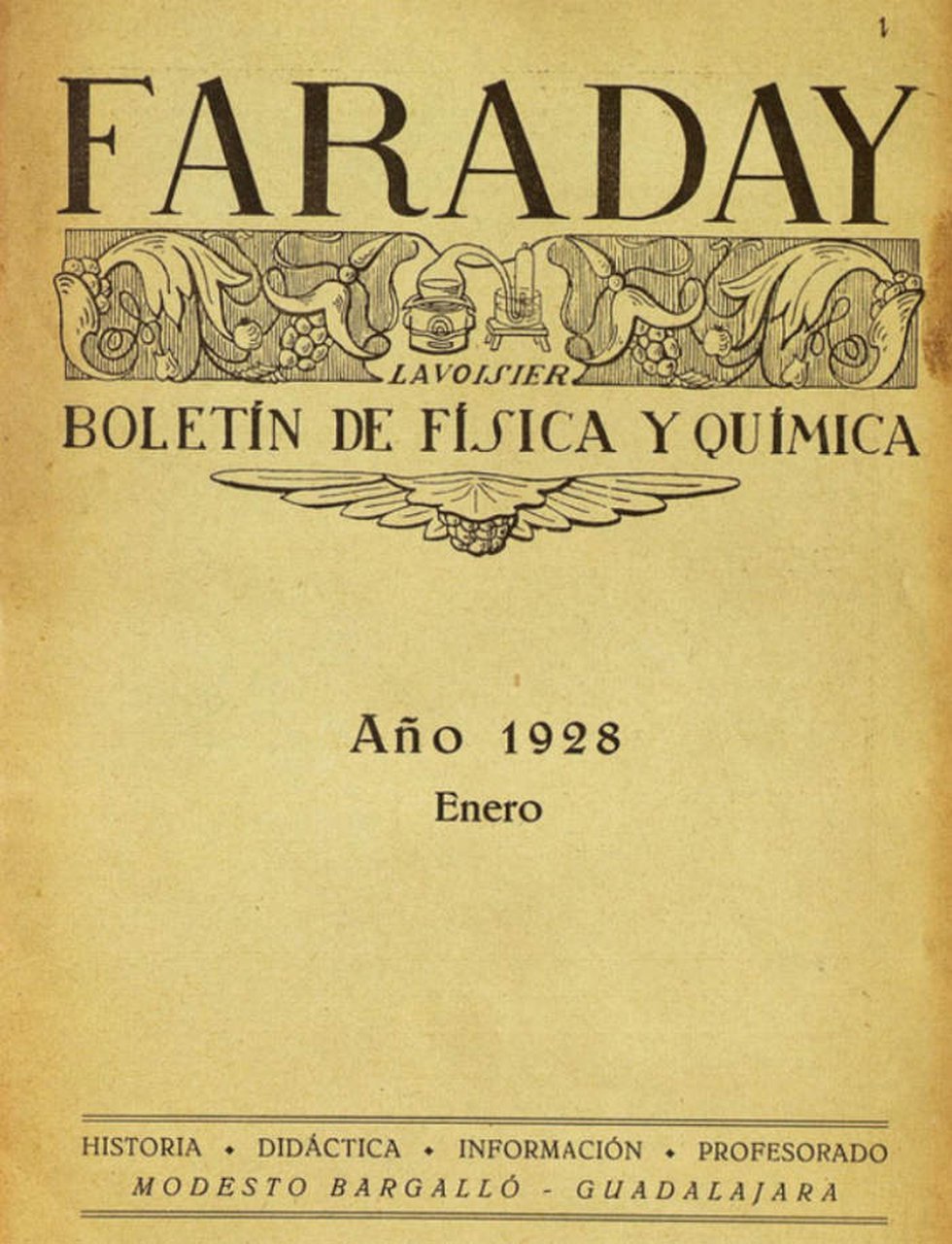 Portada original de la revista Faraday